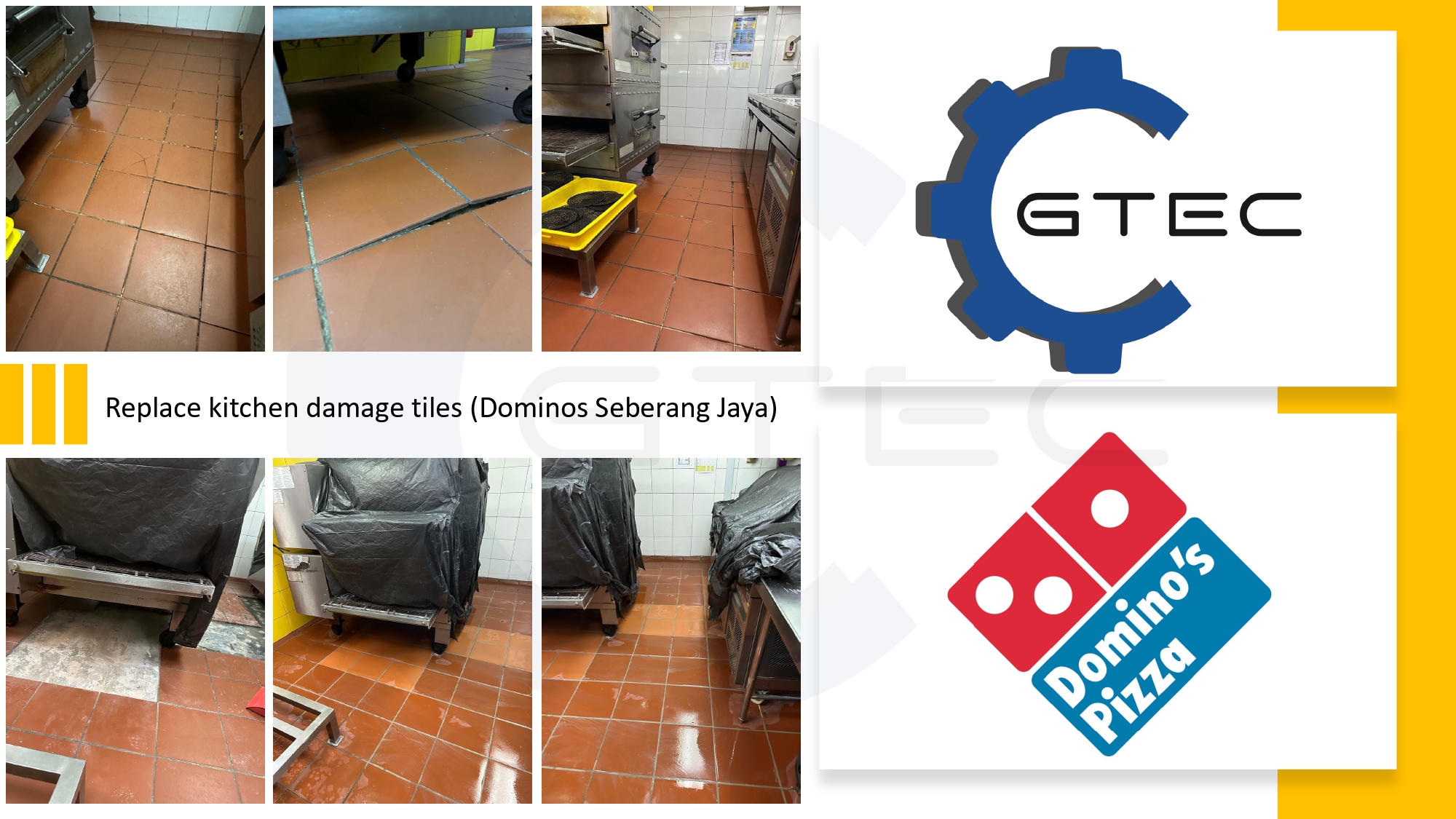 Replace kitchen damage tiles — Seberang Jaya outlet